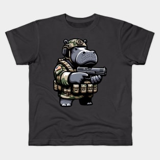 Tactical Hippo Kids T-Shirt